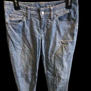 The Limited 917 Light Wash Skinny Jeans with Boho Print‎ women's size 4